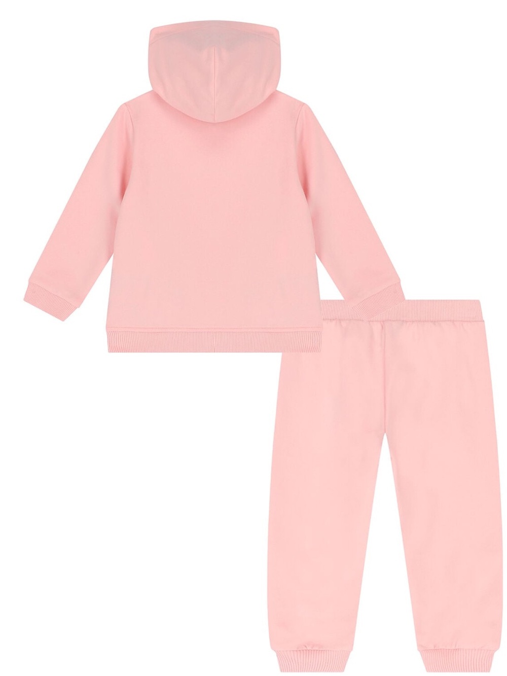 Moschino Baby Pink Hooded Zip-Front Track Suit Set with Teddy Bear Logo - Picture 2 of 6